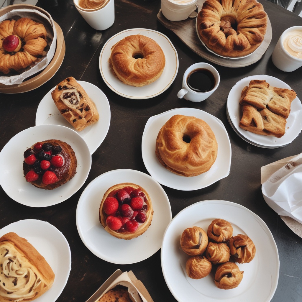 Cafe with delicious pastries